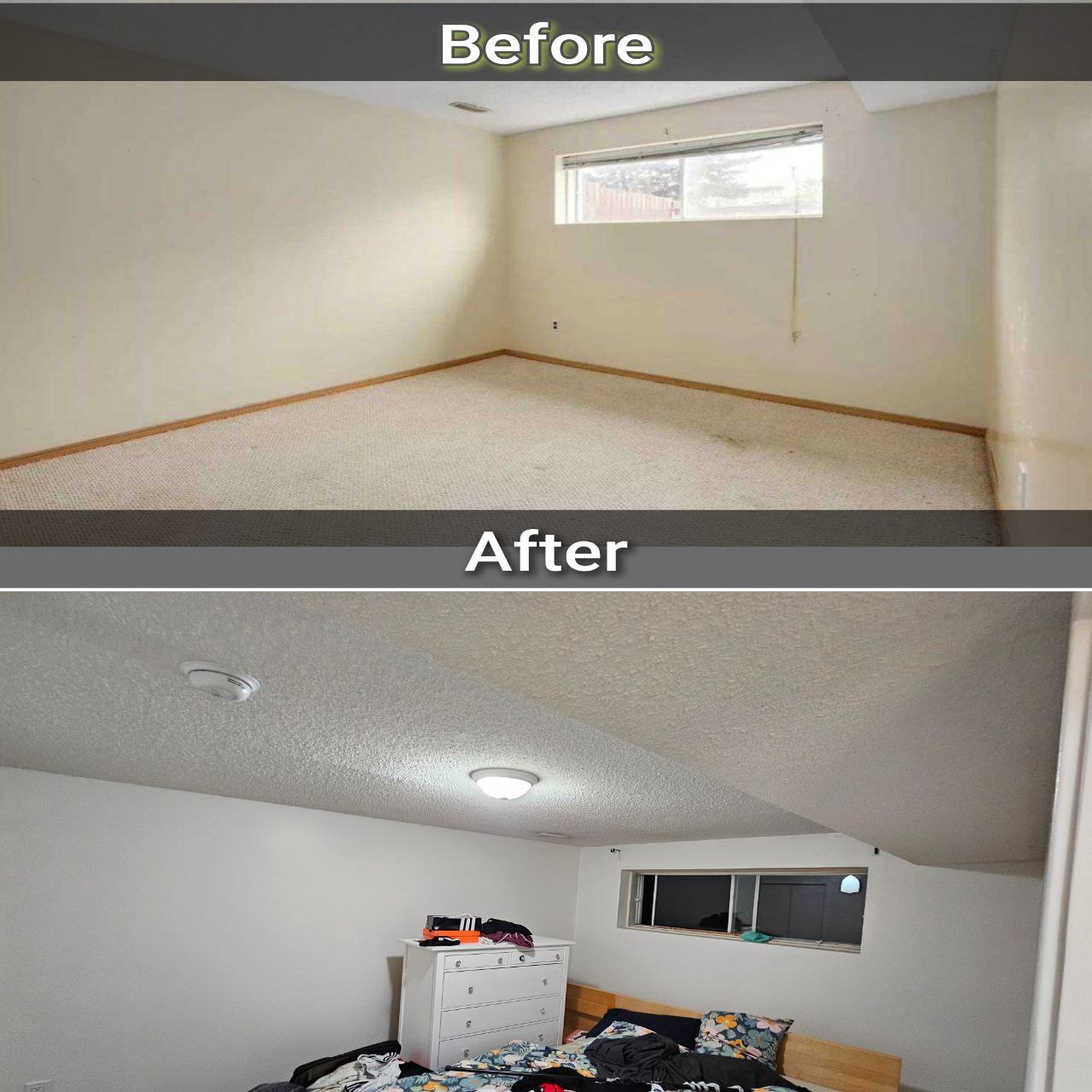 Interior painting and renovation work in Calgary home